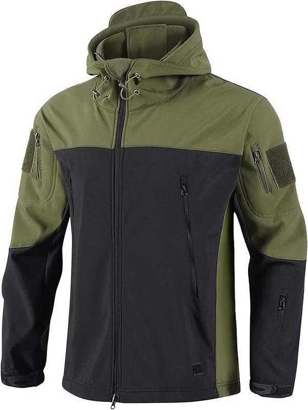 Giacche Uomo Softshell Uomo Trekking Elegante Cappuccio Field Antipioggia — Abbigliamento riscaldato