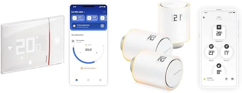 BTICINO SXW8002 Termostato WiFi Smarther2and 3 Netatmo Valvola Termostatica WiFi — Riscaldamento