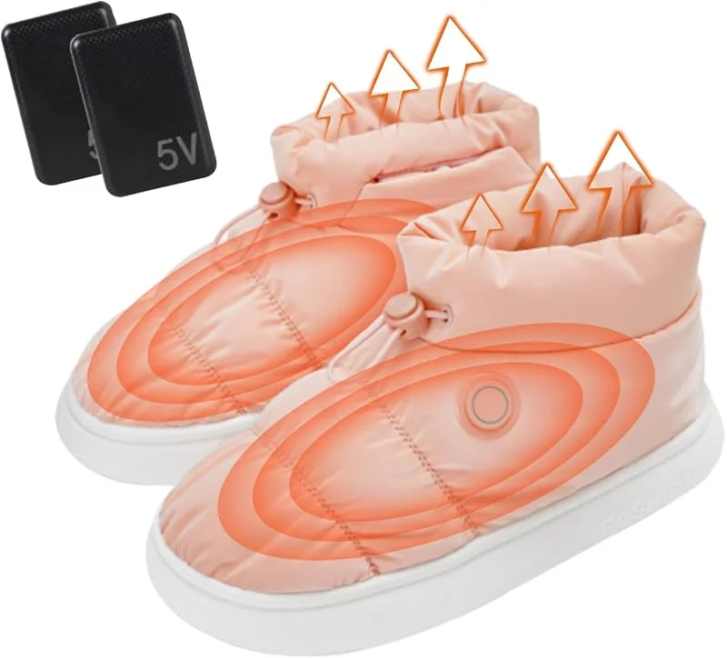 Stivali riscaldati, Scarpe riscaldanti ricaricabili, stivale da neve invernale riscaldato e antiscivolo, scarpe scaldapiedi elettriche, scarpe riscaldanti per piedi termici, indispe — Abbigliamento riscaldato