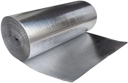 Pannelli Riflettenti Doppi per radiatori, Rotolo di Isolamento Termico, Foglio di Alluminio, barriera radiante, Foglio Riflettente del Calore, per Porta del Garage, pollaio, Cuccia, Serra (1 — Riscaldamento