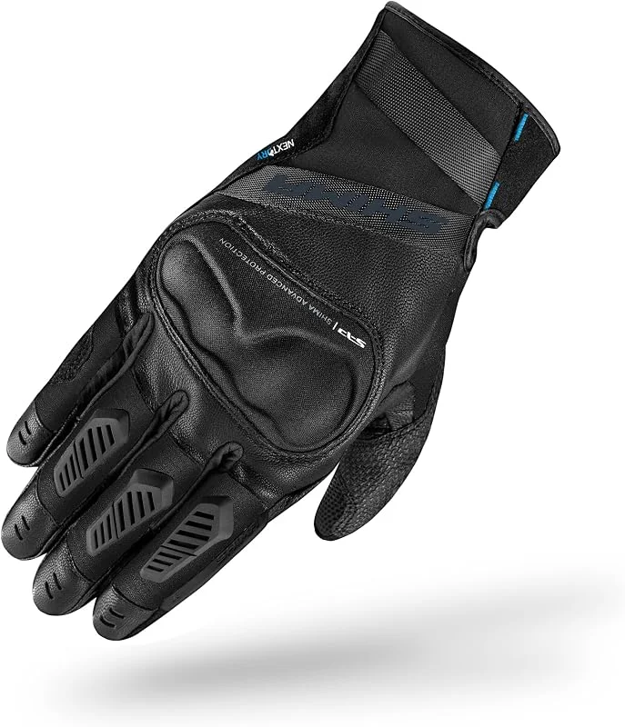 SHIMA HERO GLV Guanti Moto Inverno Uomo Pelle Lungo Impermeabile Perforato Omologati Guanto per Motocicletta Touchscreen Ventilata Scooter Protettore Rinforzato (Uomini, Nero Impermeabile, 3XL) — Abbigliamento riscaldato