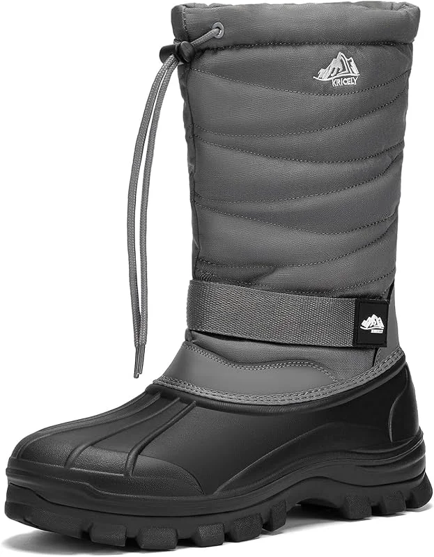 Kricely Stivali Uomo Donna Inverno Scarpe da Neve Snow Boots Impermeabili Stivaletti — Abbigliamento riscaldato