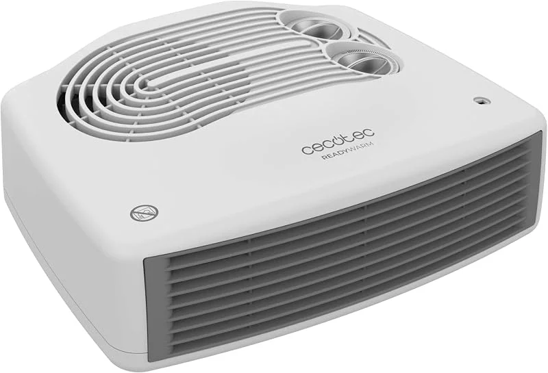 Cecotec Termoventilatore Readywarm 3000 Horizon White. 3000W, Riscalda Fino 28M². Termostato Regolabile, Facile Trasporto, Funzionamento Silenzioso, Sicurezza Surriscaldamento. Ideale Per Ogni Stanza.