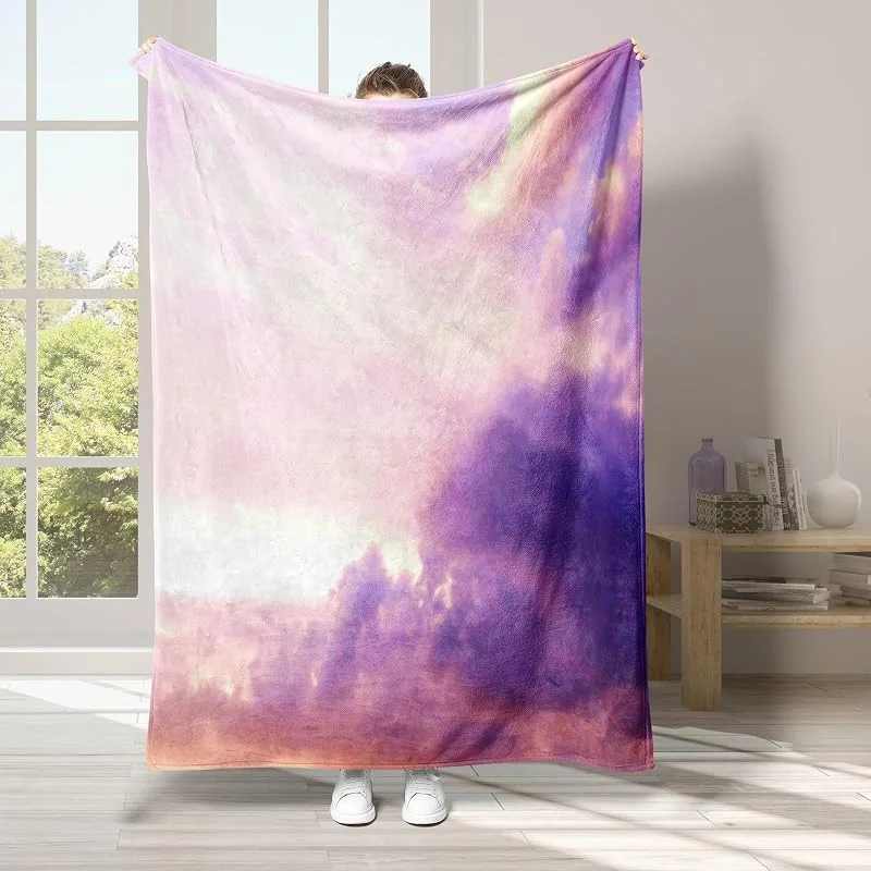 Nuvole Coperta di Flanella 220x240cm, Cielo Blanket Morbido Caldo e Confortevole, Modello di Copert con Stampa 3D, Adatto a Tutte le Stagioni — Riscaldamento