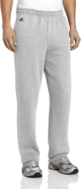 Russell Athletic - Dri Power Fleece Elastic Bottom Sweatpants, Relaxed Fit, Moisture Wicking, with Or Without Pockets, Pantaloni da Tuta Uomo — Abbigliamento riscaldato