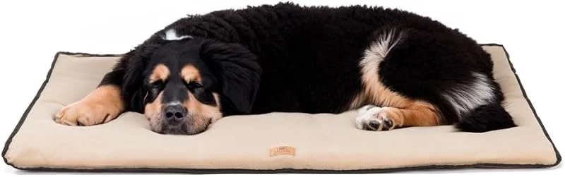 Ferplast Cuscino Cane e Gatto JOLLY MICROFLEECE, Cuccia in Caldo e Soffice Micropile per Taglia Grande, Double Face Anti Graffio, Materassino Lavabile, 108 x 79 x 3, 5 cm. Marrone — Riscaldamento