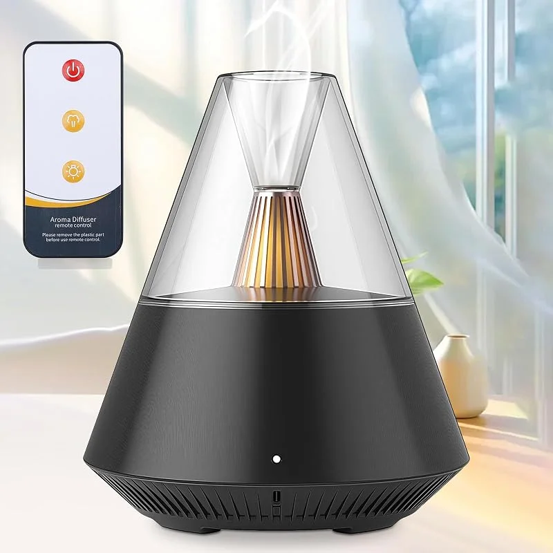 Diffusore di aromaterapia per oli essenziali: WIYETY Diffusore intelligente di aromaterapia, umidificatore ad ultrasuoni per camera da letto con luce LED e telecomando, capacità 150 ml per camera da