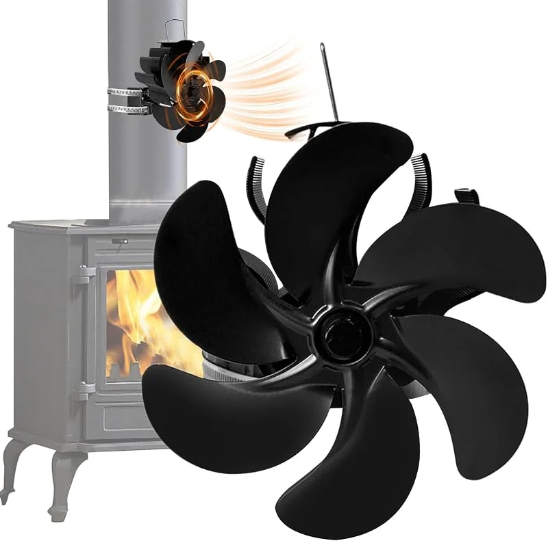 Ventilatore per stufa a calore, Ventilatore per stufa a legna - Ventilatore per stufa a parete Ventilatore per a legna, Ventilatore termico caldo, forniture per fornelli non elettrici — Riscaldamento