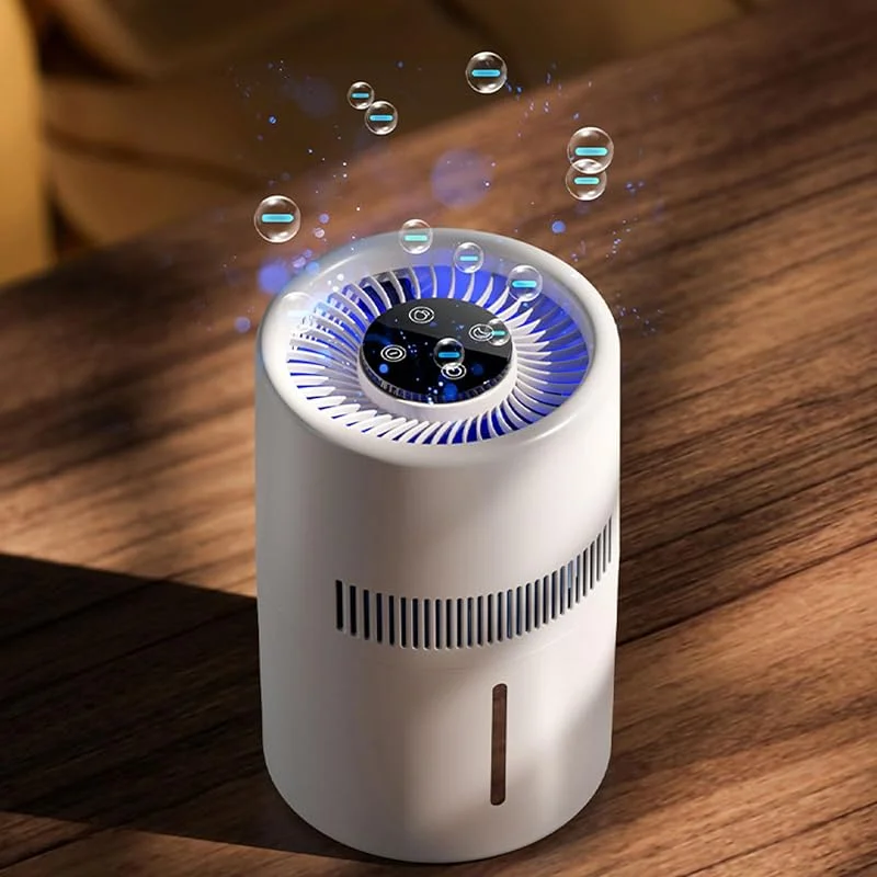 Umidificatore d'aria da 4 l, purificatore d'aria e umidificatore 2 in 1, piccolo umidificatore purificatore USB, silenzioso, per dormire o lavorare in ufficio, per casa, camere da letto, uffici