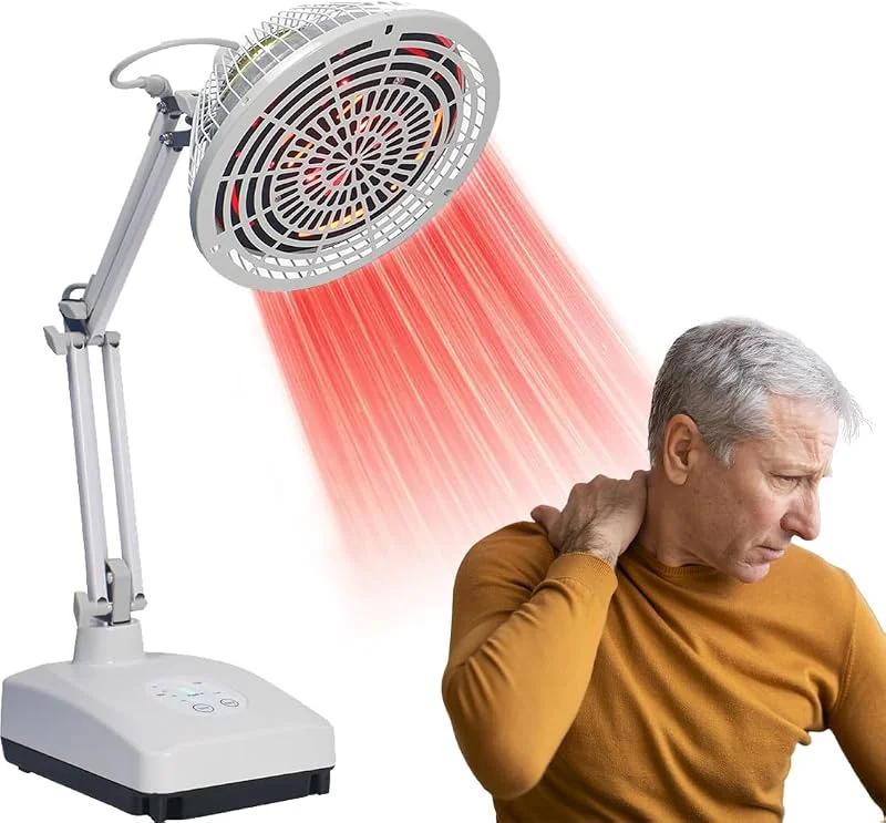Lampada riscaldante a luce rossa da 300 Watt, lampada infrarossi con timer, angolo e potenza regolabili, lampada TDP che allevia la tensione su schiena, spalle, ginocchia e collo — Riscaldamento