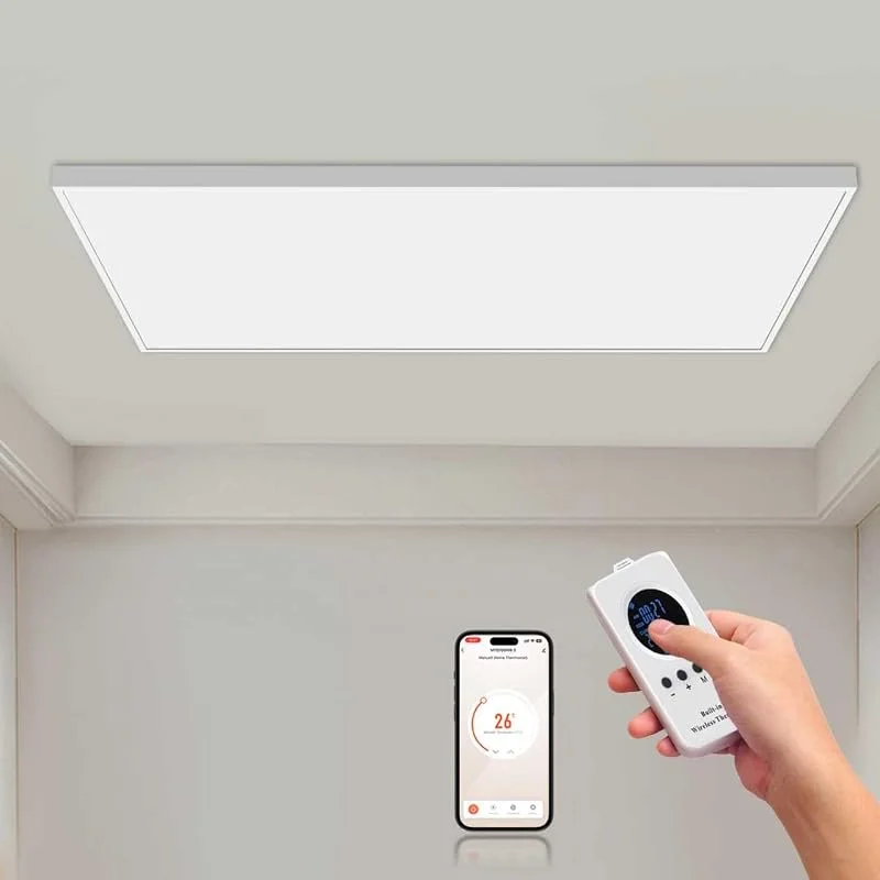 Pannello Radiante Infrarossi 1000W - Con Soffitto Con Telecomando e WIFI, Riscaldatore an Infrarossi per Montaggio a Parete Fino a 120 Gradi Celsius - TÜV — Riscaldamento