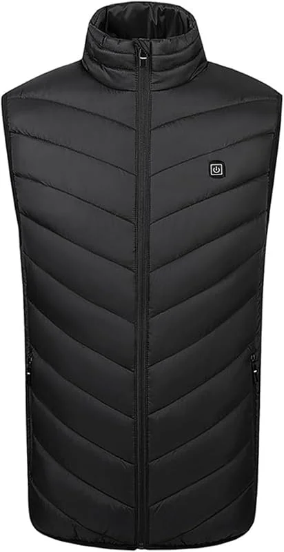 Gilet riscaldato Elettrico Intelligente for Uomo e Donna, Ricaricabile, for Escursionismo, Batteria Non Inclusa(21 Zones Noir, S) — Abbigliamento riscaldato