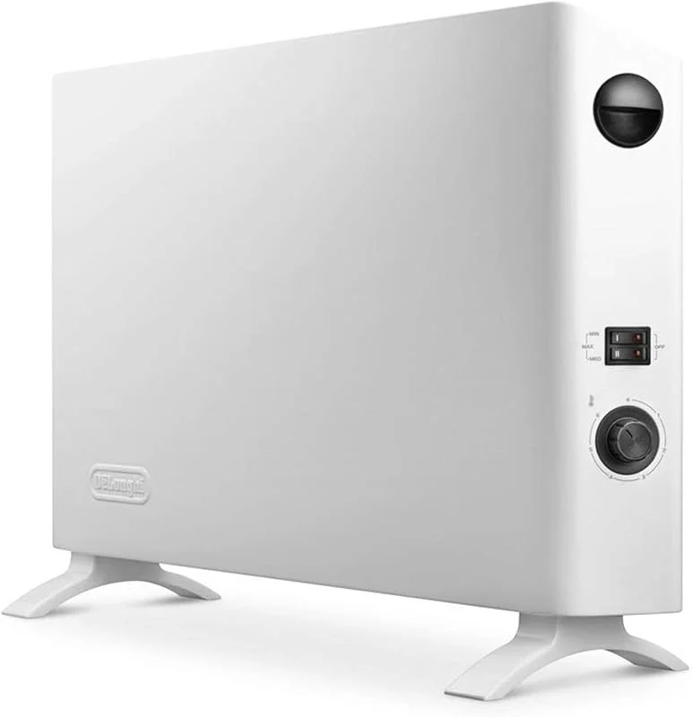 De'Longhi Termoconvettore, 3 Livelli di Potenza, Funzione Antigelo, Timer 24 Ore, Compatto con Maniglie per il Trasporto, Termostato di Sicurezza, Stanze Fino a 60 m3, 2000W, HSX2320, Bianco — Riscaldamento
