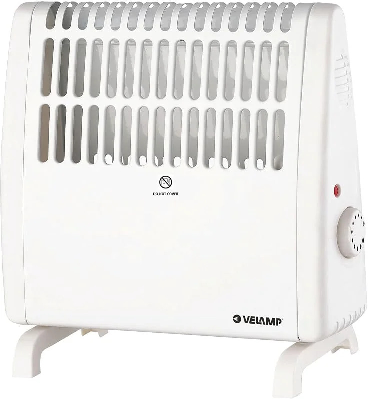 Velamp Radiatore a Convezione 500 W – riscaldatore elettrico silenzioso e compatto con termostato elettronico regolabile, design salvaspazio su piedistallo, ideale per camere, uffici — Riscaldamento