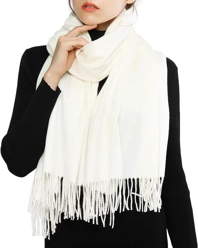 RIIQIICHY Sciarpa Donna Invernale Pashmina Scialle Caldo Stola Elegante Cerimonia per Abito — Abbigliamento riscaldato