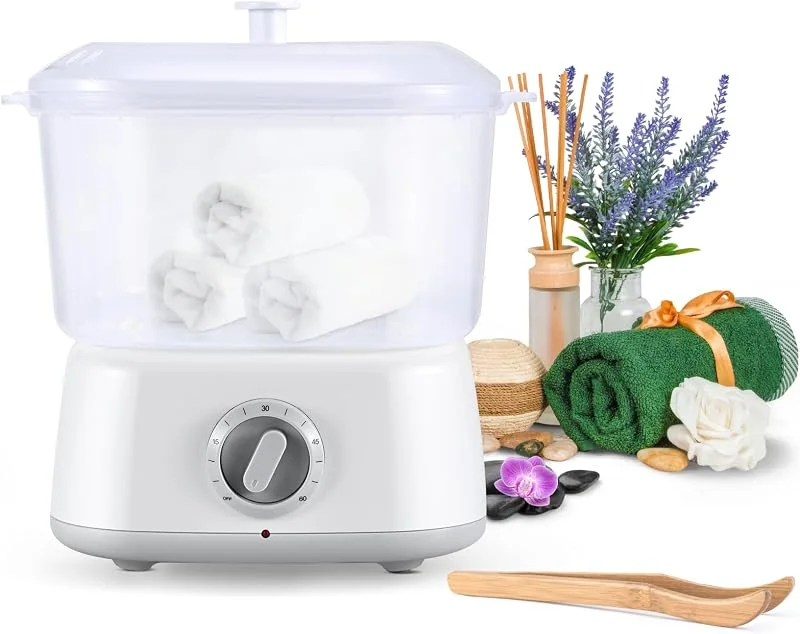Scaldasalviette, scaldasalviette a vapore con clip per asciugamano, riscaldamento rapido fino a 202 F, grande capacità, per trattamenti per il viso, spa, barbiere, saloni di bellezza per uso