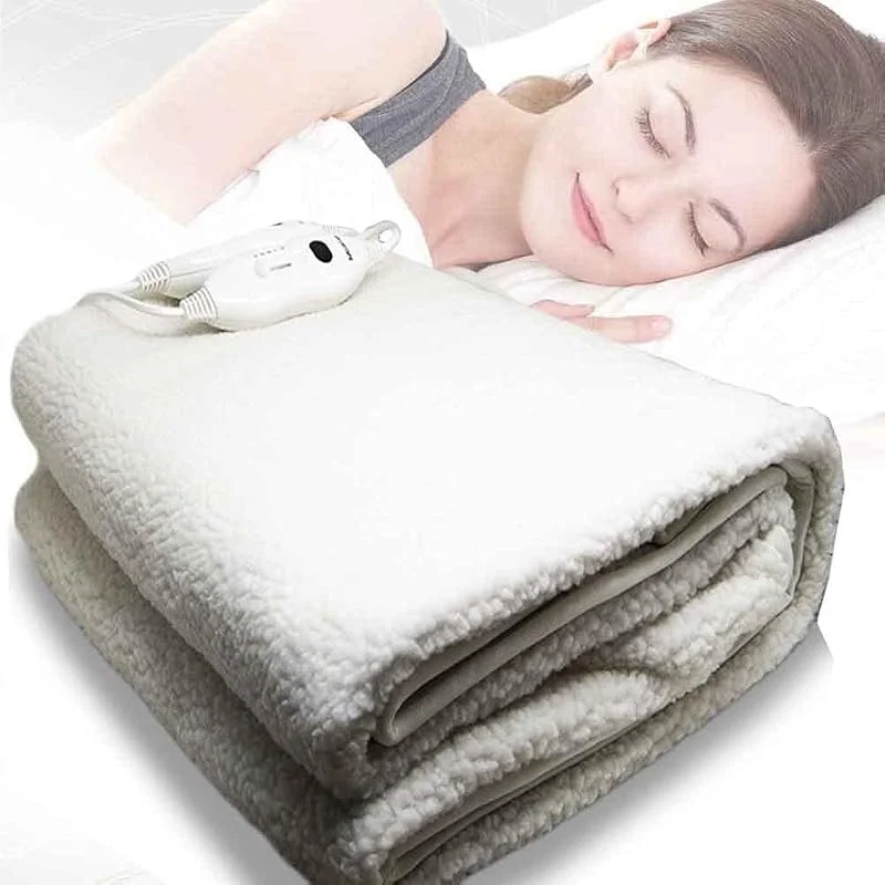 Bakaji Coperta Elettrica Termica in fibra di Lana Coprimaterasso Scaldaletto Elettrico con Telecomando Termocoperta Scalda Letto 3 Impostazioni Calore (160 x 150 cm Matrimoniale) — Riscaldamento
