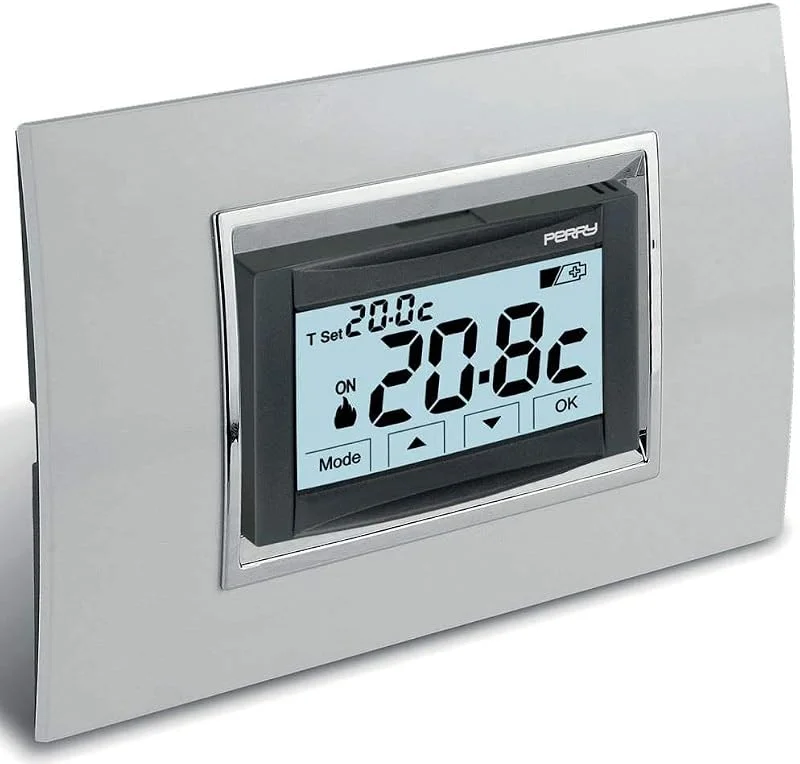 Perry 1TITE543 - Termostato digitale 230v da incasso touch screen MOON SOFT TOUCH — Riscaldamento