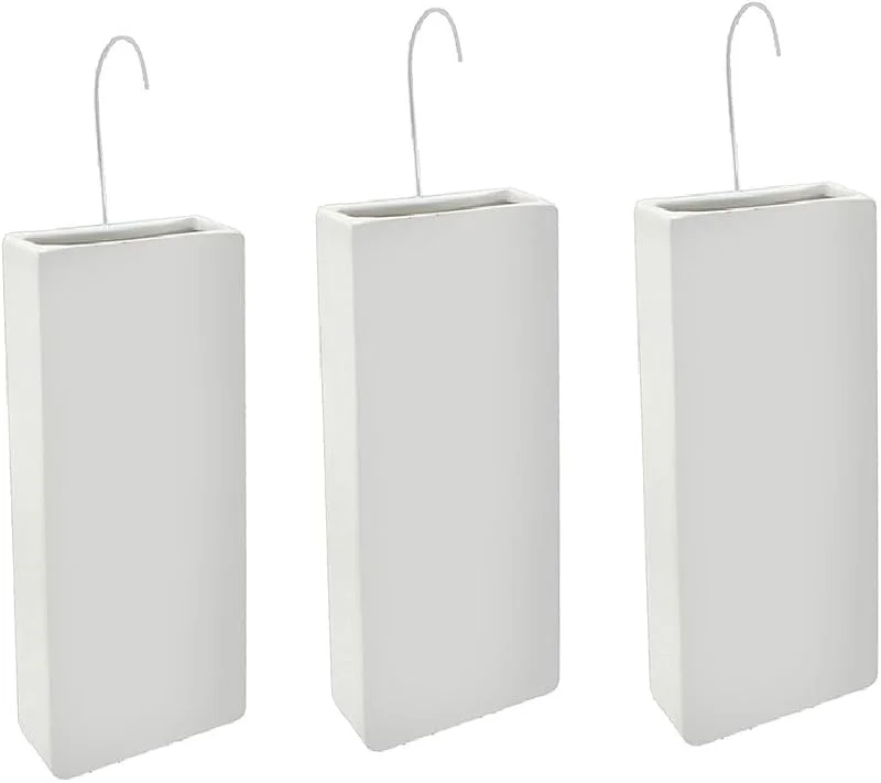 Set 3 Evaporatori Umidificatori per Termosifoni radiatori in Coccio Bianco Con Ganci in Metallo Deumidificatori per Stufe Accessori Riscaldamento Ambiente Confortevole — Umidificatore