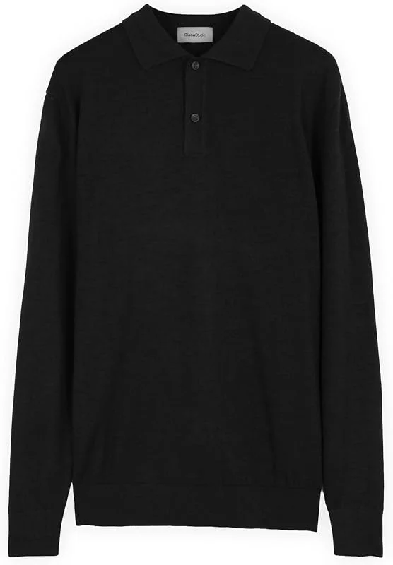 Diana Studio - Polo in 100% Lana Merino, Uomo — Abbigliamento riscaldato