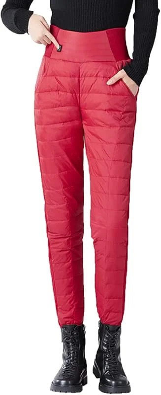 Pantaloni riscaldabili da donna con riscaldamento a zona anteriore posteriore, lavabili per il tempo libero con tre livelli di temperatura, pratica tasca — Abbigliamento riscaldato