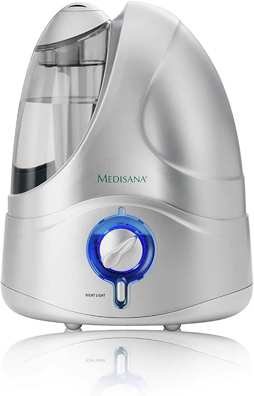 medisana UHW umidificatore ad ultrasuoni, purificatore d'aria per camere da letto, soggiorno, ufficio e camere per bambini, nebulizzatore per un clima migliore della stanza, 4, 2 litri
