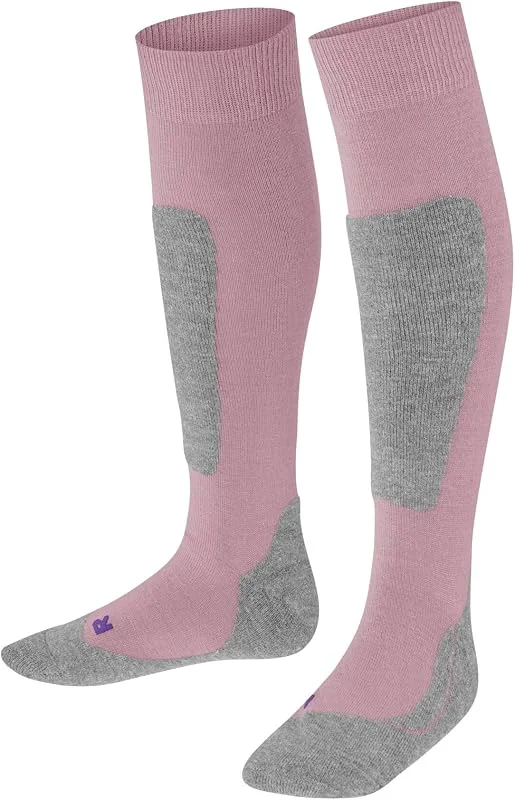 FALKE unisex bambini Active Ski calzini da sci traspiranti asciugatura rapida termoregolanti antiodore lana filo funzionale imbottitura media protezione tibia spessi caldi 1 paio — Abbigliamento riscaldato