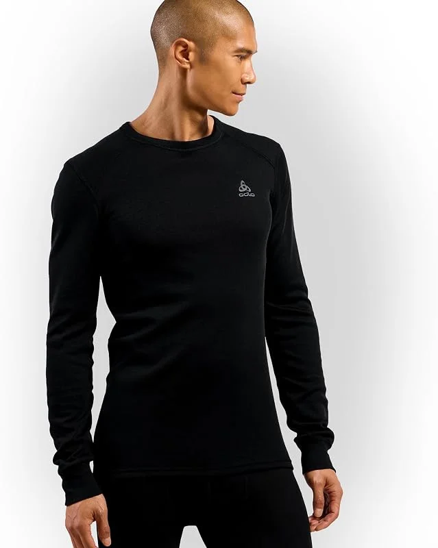 Odlo Active Warm Maglia Termica a Maniche Lunghe Girocollo da Uomo — Abbigliamento riscaldato