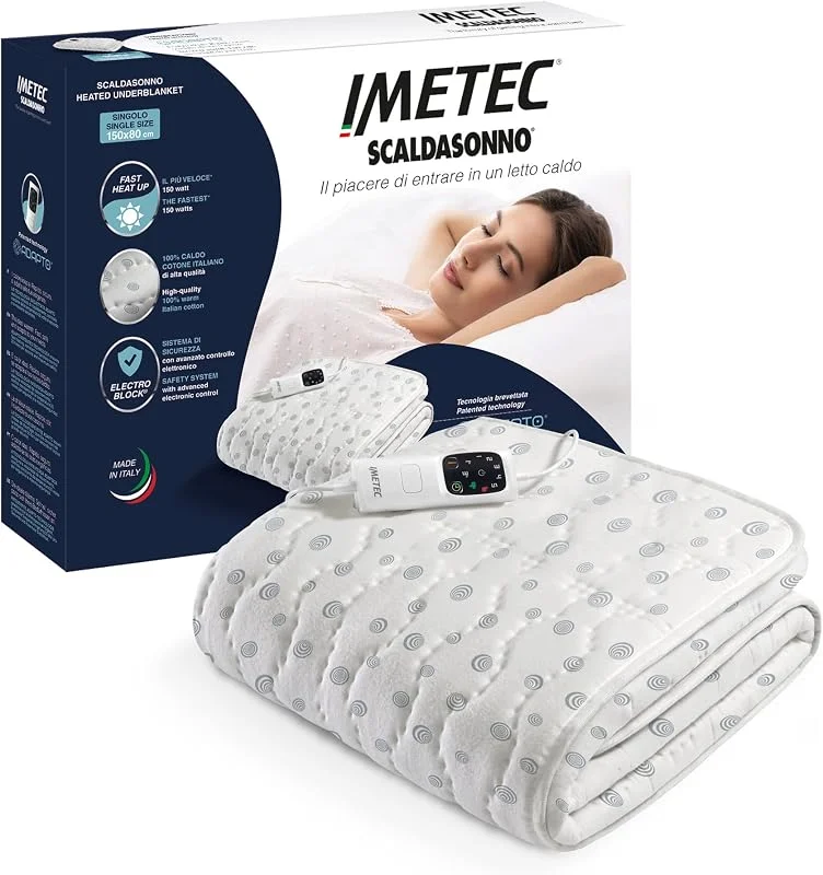 Imetec Scaldasonno Adapto – Scaldaletto singolo 150x80 cotone — Riscaldamento