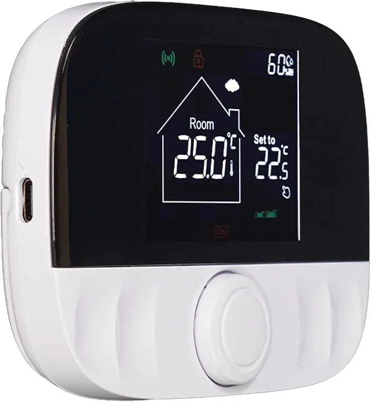 Cronotermostato WiFi + RF433, Wireless Senza Filo, Per Caldaia a Gas e Riscaldamento Pavimento Con Acqua, Unità Ambiente a Batteria + Ricevitore 220V 5A, Programmazione Settimanale, APP TUYA