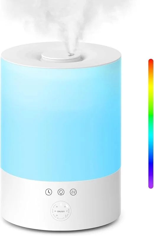 2, 5L Umidificatore ad Ultrasuoni Maxcio Nebbia Regolabile Funzione Timer Humidifier Super-Silenzioso 28dB Sicuro per Bambini Umidificatore Piante Arredamente Camera da Letto Adatto a Casa