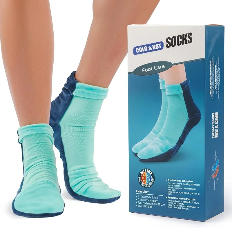 Calzini refrigeranti, piedi freddi, cuscinetti refrigeranti, borsa refrigerante, calze per terapia del freddo, Rheuma, calze in poleuropatia, scalda piedi, calze per piedi freddi — Abbigliamento riscaldato