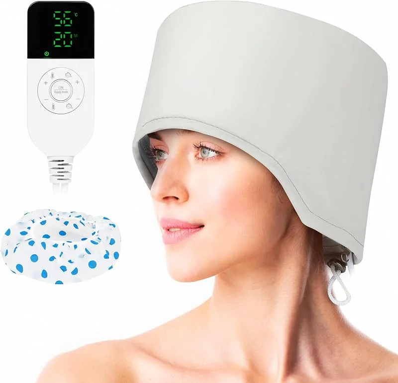 Cappellino per Capelli Elettrico, Trattamento per Capelli Caldi SPTHTHHPY, 2 temperature regolabili SPA Multifunzionale di Bellezza Nutrizionale dei Capelli del Cappello a Vapore — Abbigliamento riscaldato
