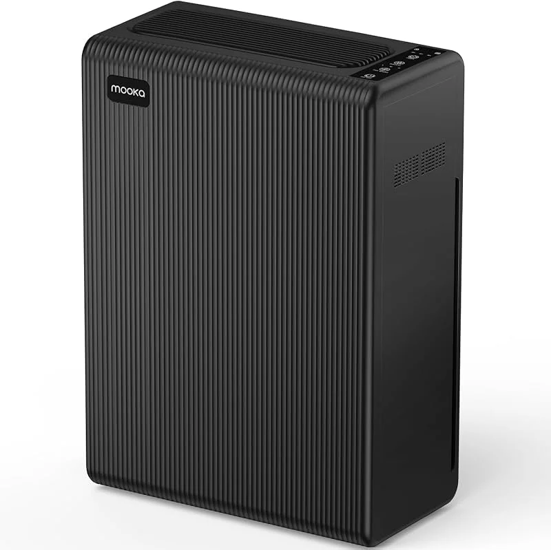 Purificatori d'aria per la casa, grandi stanze fino a 2000 m² con filtro lavabile, filtri dell'aria MOOKA H13 HEPA per camera da letto, animali domestici, peli peli, fumo, polline, polvere PM2.5 — Umidificatore