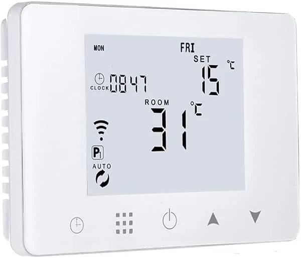 Cronotermostato digitale wi-fi da parete o per cassetta 503 alexa google ios android crono termostato programmabile per caldaia a gas 220v Bianco — Riscaldamento