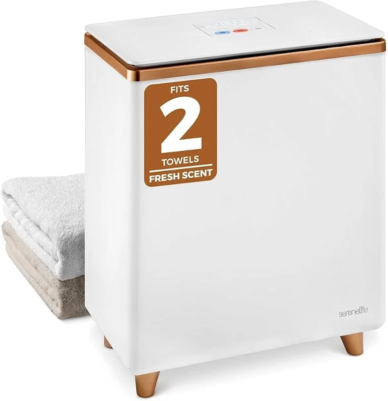 SereneLife Secchio scaldasalviette Elettrico da 20 l, Colore Oro Rosa, con Timer, Ideale per Asciugamani da Bagno e Accappatoi, Spa — Riscaldamento