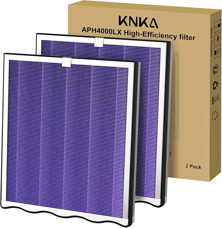 KNKA Filtro per APH4000, Confezione da 2 Filtri contro Fumo & Odori — Umidificatore