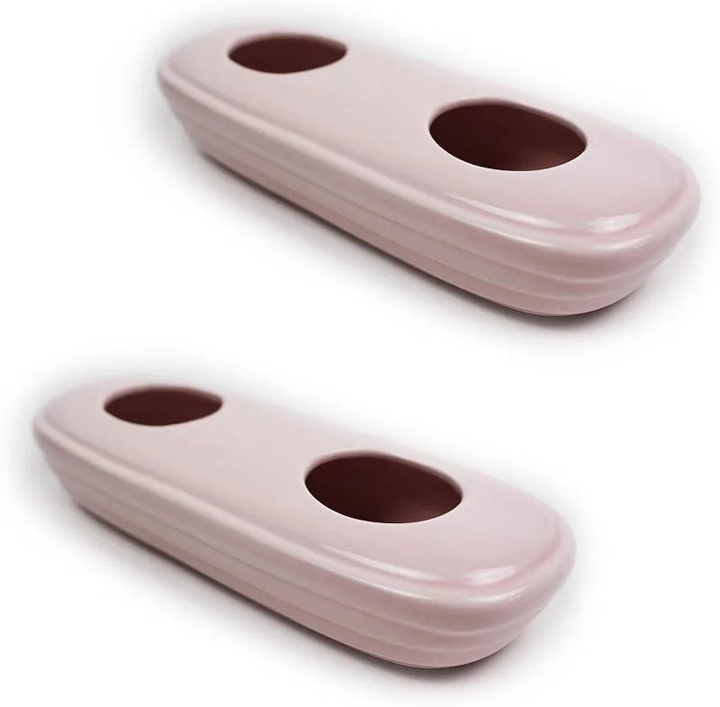 11346 a1684 - Set di 2 umidificatori in ceramica BLUSH, neutro, rosa da posizionare sul radiatore, riscaldatore, camino, evaporatore — Umidificatore