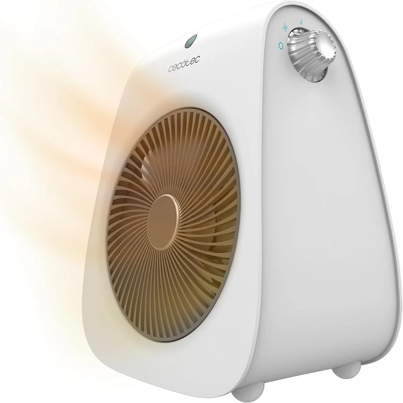 Cecotec Termoventilatore ReadyWarm 2000 Max Force White. 2000 W, 2 Livelli di Potenza, 3 Modalità di Funzionamento (Cool, Warm, Hot), Leggero, Manuale, Silenzioso, Sicurezza da Surriscaldamento