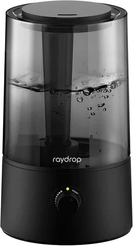 raydrop Umidificatori per camera da letto, umidificatori per casa e grandi stanze, umidificatori a nebbia fredda per bambini e piante, livello di nebbia regolabile, spegnimento automatico, nero, 4, 0 L — Umidificatore
