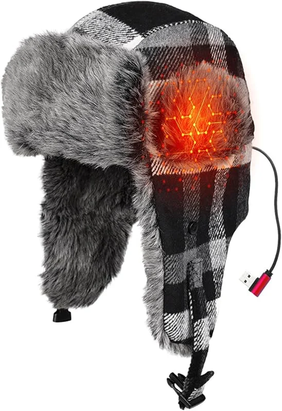 Cappello Riscaldato USB Caldo E Morbido In Peluche Con Tre Regolazioni — Abbigliamento riscaldato