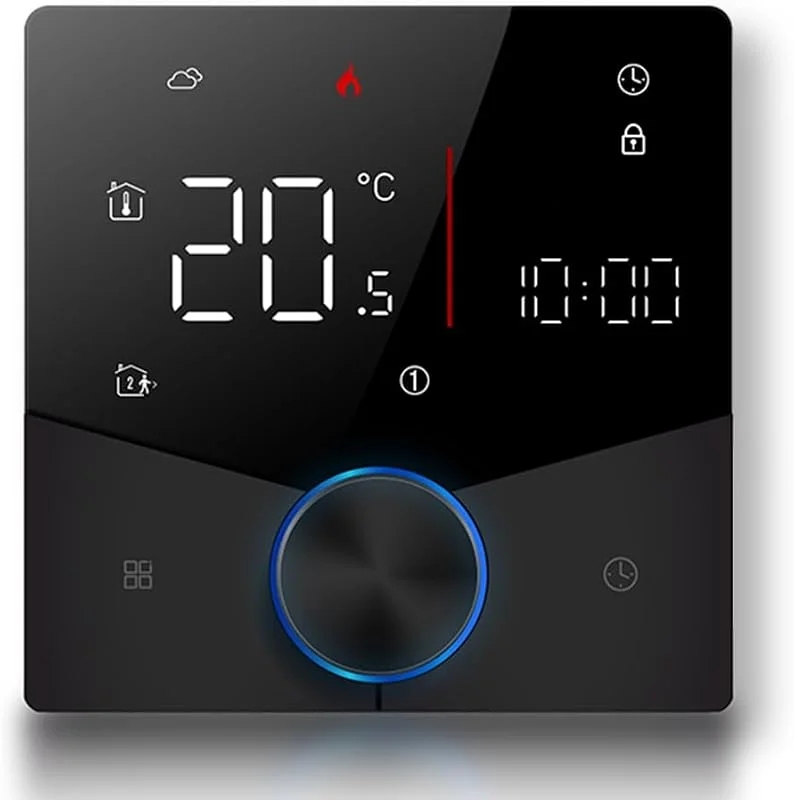 Wi-Fi Thermostat - Serie 009 Termostato Touchscreen Programmabile per il Riscaldamento della Caldaia - Controllabile a Distanza dal Cellulare, Compatibile con Alexa, Google Home e IFTTT