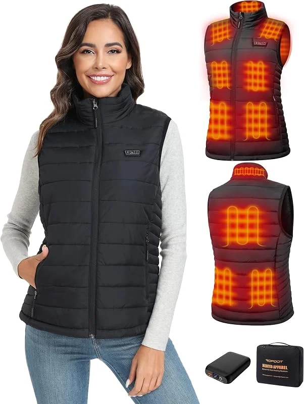 Topdot Gilet Riscaldato Donna, Gilet Termico con Batteria 7.4V 16000mAh — Abbigliamento riscaldato