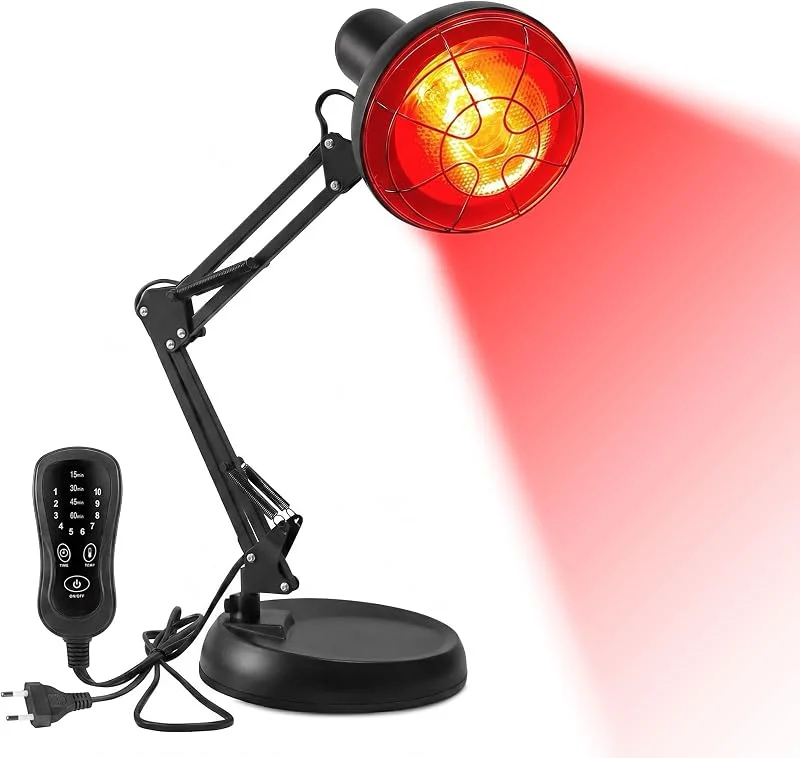 Lampada Infrarossi 150W, Lampada Luce Rossa 10 Livelli di Temperatura — Riscaldamento