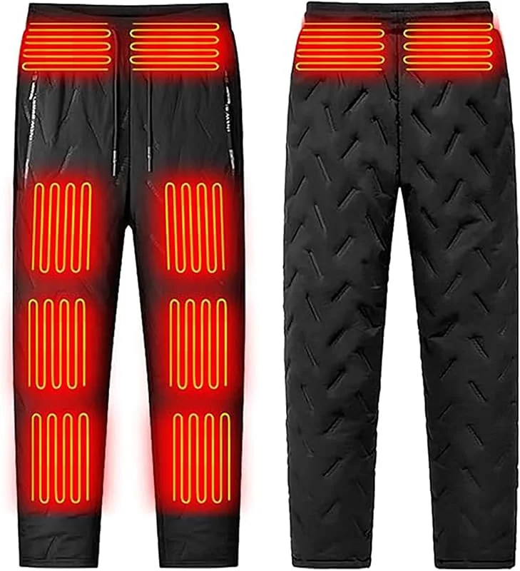 Generisch 10 pantaloni da jogging riscaldati da uomo con tasca con cerniera, pantaloni termici attivi, per giornate fredde — Abbigliamento riscaldato