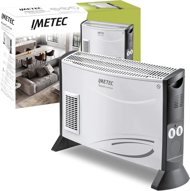 Imetec Rapid Comfort, Termoconvettore 2000W, Risparmio energetico fino al 40%* — Riscaldamento