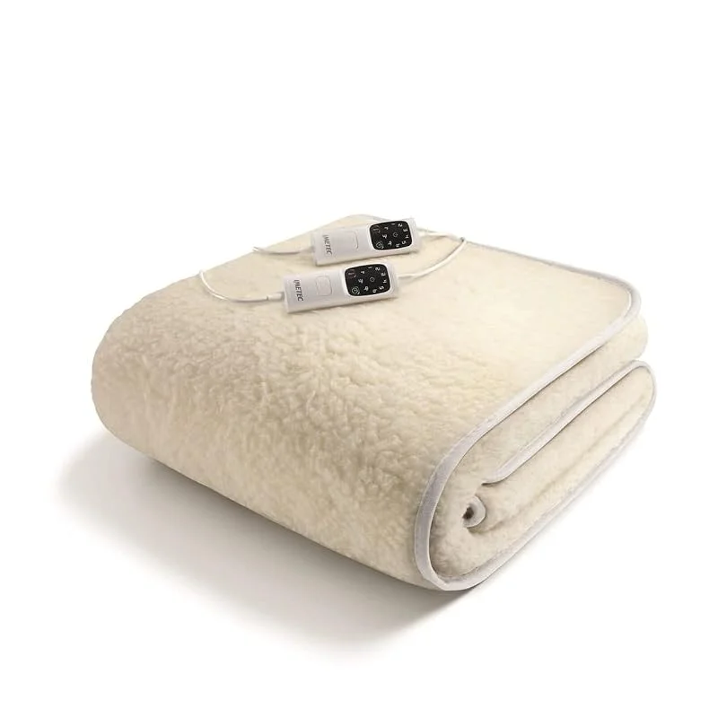 Imetec Scaldasonno Adapto M 6T - Matrimoniale in lana merino, 150x160 cm, lavabile — Riscaldamento