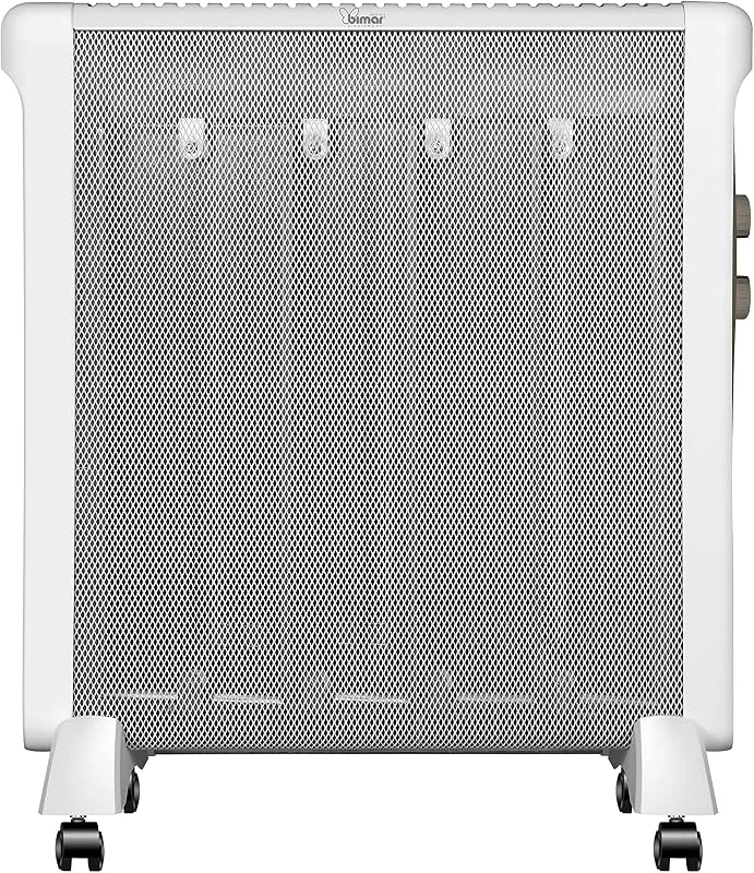 Bimar HC511 Termoconvettore in Mica a Basso Consumo, Stufa elettrica con 2 Potenze di Riscaldamento, Termostato Regolabile, Silenzioso e Trasportabile