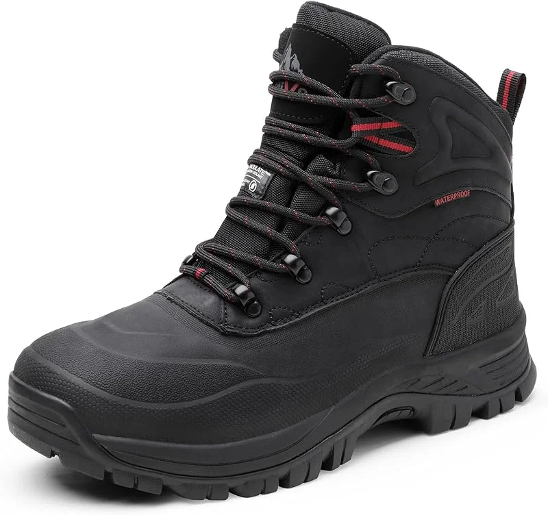 NORTIV 8 Stivali Uomo da Neve Invernali Caldo Stivali Invernali Impermeabili da Trekking All'aperto — Abbigliamento riscaldato