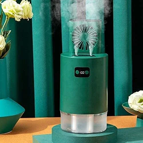 RJJ Mini Aria condizionata Sollevamento Tipo di umidificatore del ventilatore, Telecomando del condizionatore d'aria, 3 in 1 Umidificati freschi, 1 litri, umidificatore della stanza silenzioso, camera